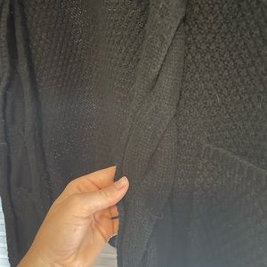 Waffle knit cardigan with pockets